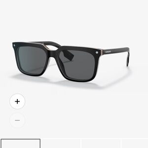 Burberry Black Rectangular Sunglasses